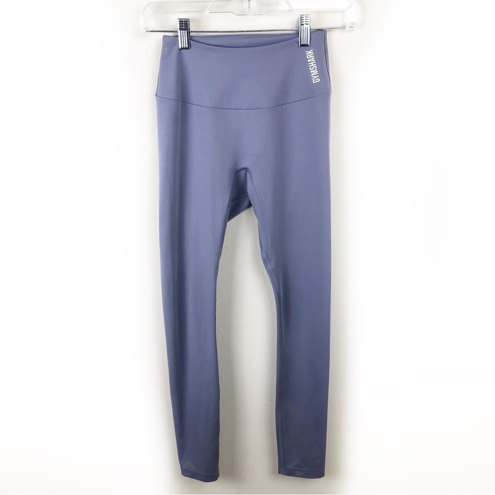 Gymshark Lavender cropped logo mid rise leggings size: XS